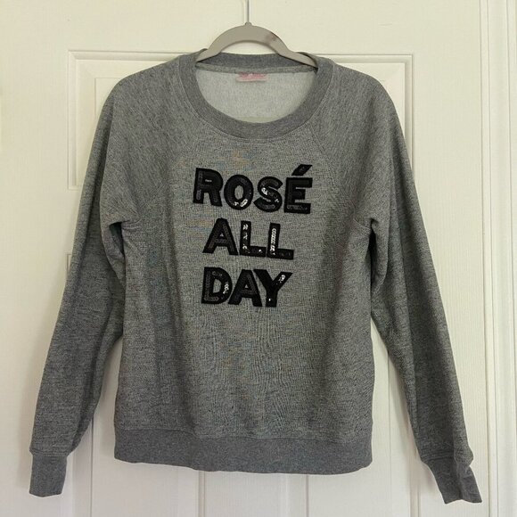 Betsey Johnson Pullover Crewneck Sweatshirt with Sequins Size XS - Picture 1 of 4